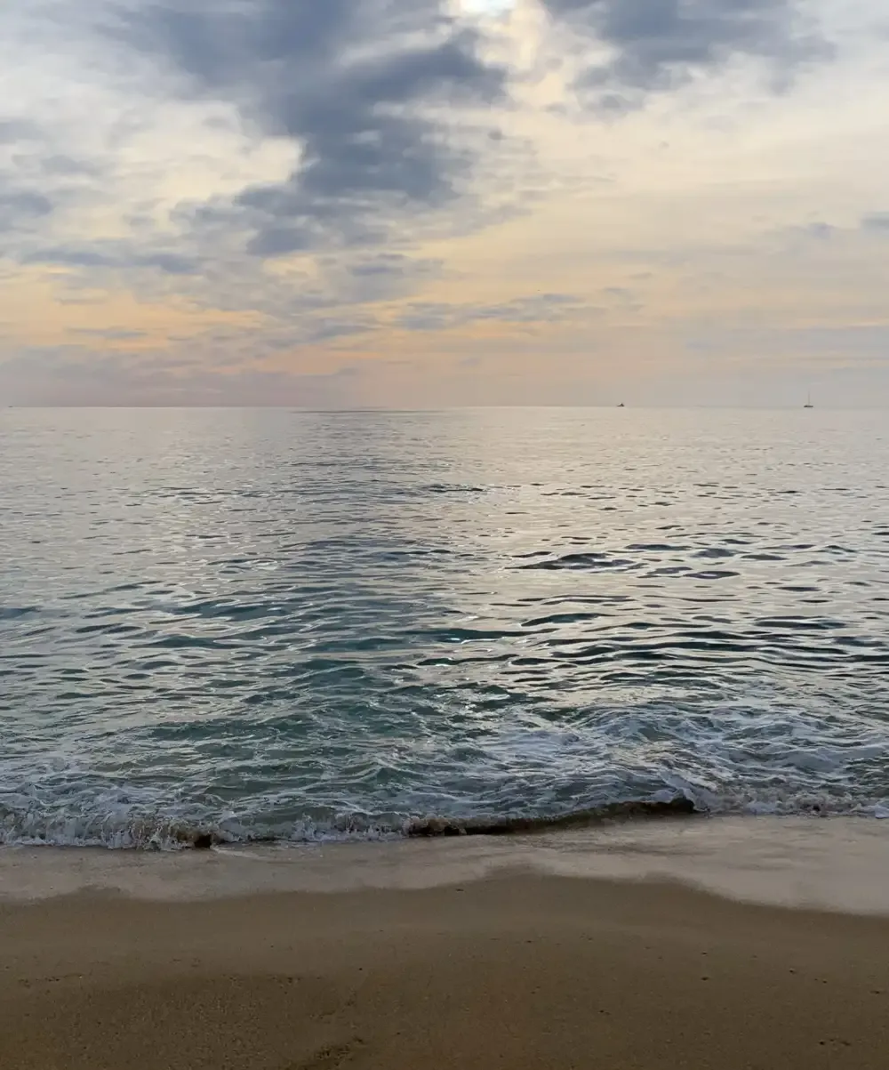Calm ocean at dawn on the Gold Coast